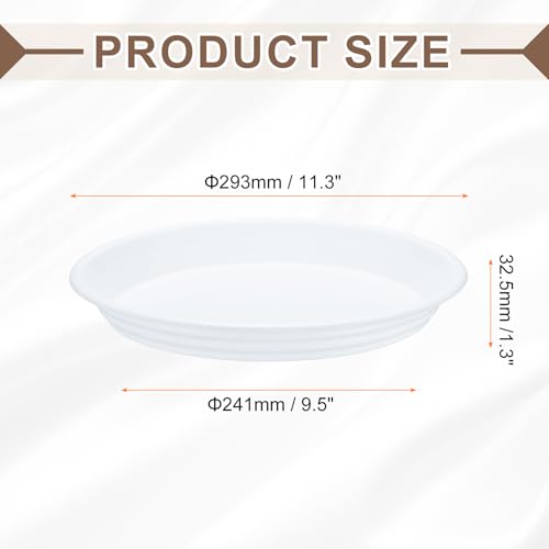 Soucoupe pour pot de fleurs plastique robuste blanc perle 24 - 3