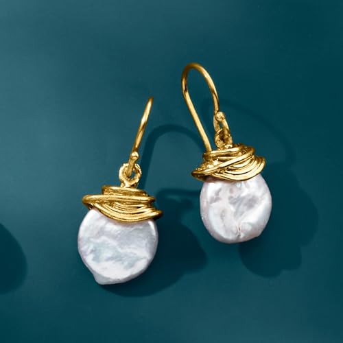 Ross-Simons 12-13mm Cultured Coin Pearl Drop Earrings4