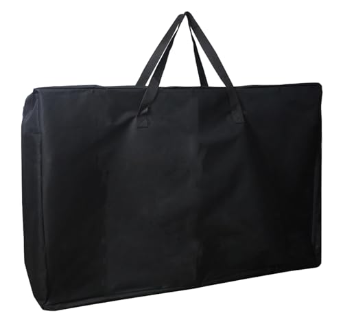 Luccov 4/6/ 8 Foot Folding Table Storage Bag, Waterproof Heavy Duty Large Carrying Bag for Folding Tables, Picnic/Camp Tables Cover with Durable Zipper & Shoulder Strap, 31' D X 37' W X4.5 H, Black
