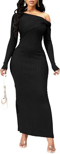 Image of SxClub Formal Dress for Women Cocktail Sexy Bodycon Sleeveless Evening Party Floor Length Long Prom Dresses