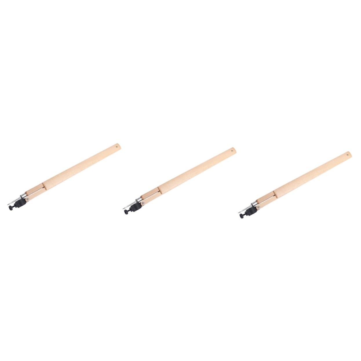 Operitacx 3 Piezas Compás de Madera para Geometría Escolar Herramienta de Enseñanza para Matemáticas y Física para Profesores Aula Diseño de Precisión Herramienta Didáctica para Dibujo y