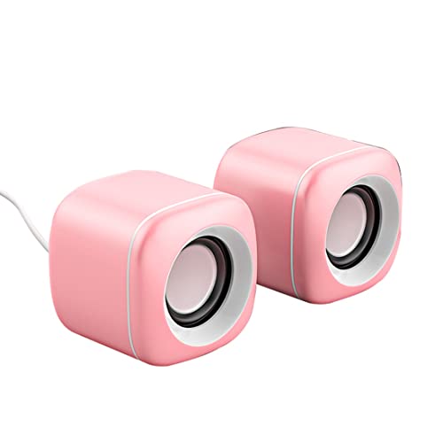 L USB d PC Xs[J[ USB Q[Rs[^[Xs[J[ HiFi XeI͂ȃXs[J[ fA`l 3.5mm Aux-in ڑARs[^[fXNgbvbvgbv PC /47 (Color : Pink)