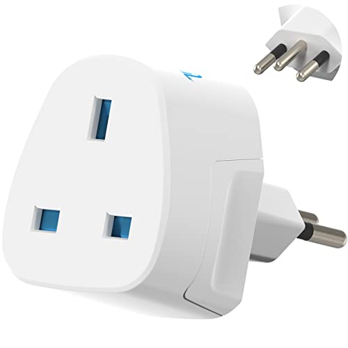 MyTravelPal UK To Switzerland Plug Adapter | UK Safety Standards | Switzerland Travel Adaptor | UK to Swiss Plug Adapter | Type J Swiss Plug Adaptor