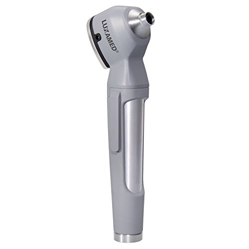LED Otoskop LuxaScope Auris Otoscope inkl. Zubehör 3,7 Volt in grau Taschenformat