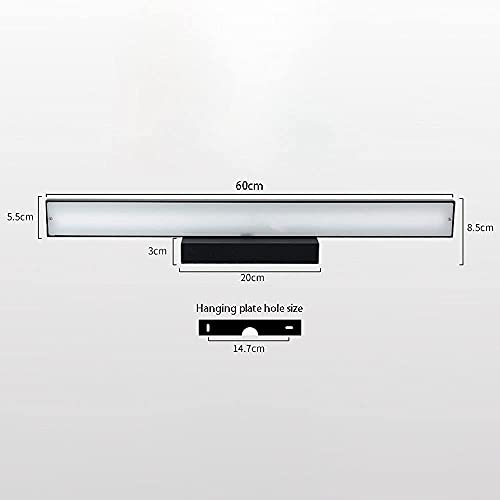 Lampe de miroir LED applique murale noire pour éclairage tableau et vanité - 6