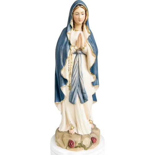 Madonnine de Lourdes en bois de 10 cm un cadeau spirituel artisanal unique