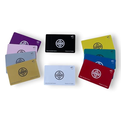 NFC Visitenkarte mit QR Code | Digitale Visitenkarte mit Druck aus robustem PVC Material | zum einfachen Weitergeben der Kontaktdaten ohne App | Kompatibel mit iOS & Android (1) NFC Visitenkarte mit QR Code | Digitale Visitenkarte mit Druck aus robustem PVC Material | zum einfachen Weitergeben der Kontaktdaten ohne App | Kompatibel mit iOS & Android (1)