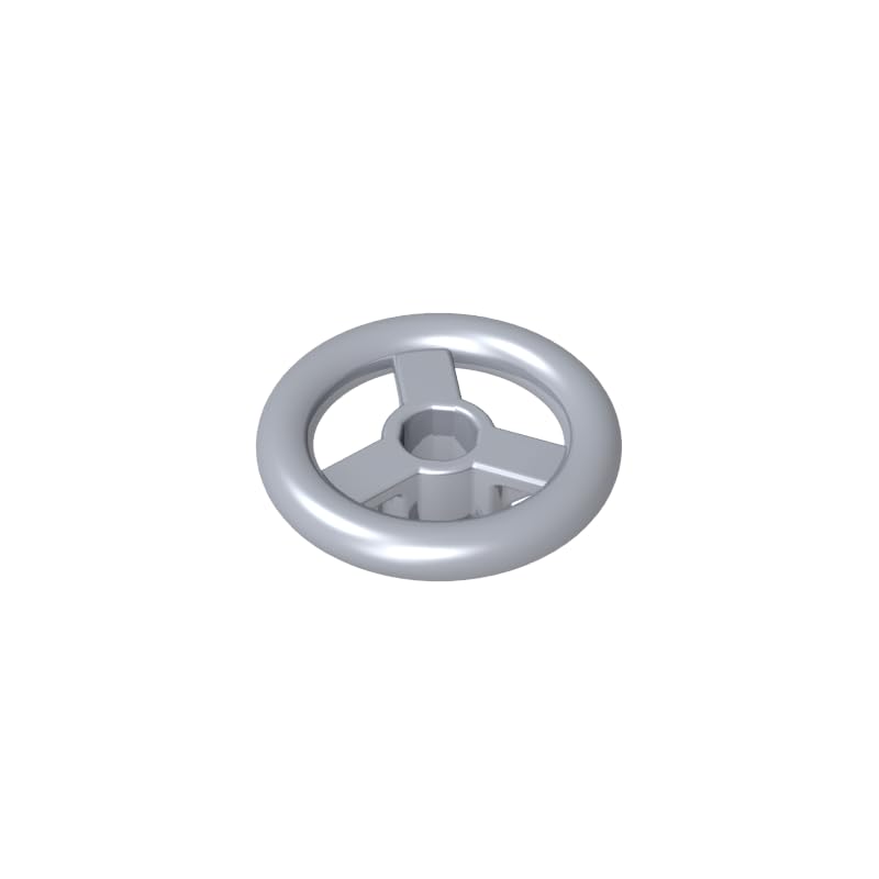 Gobricks Transportation 2X2 Small Steering Wheel 50PCS Compatible with Lego GDS-2131 Classic Bulk Toy MOC Color:Flat Silver