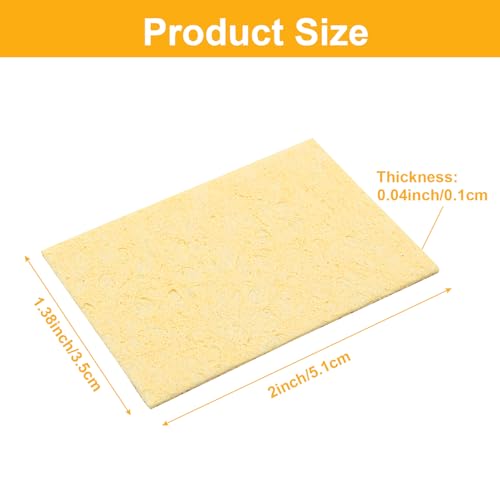 Image of 20Pcs Soldering Sponge, 50x35 mm Rectangle Solder Sponge High Temperature Welding Sponge, Soldering Tip Cleaner for Soldering Tips, Iron