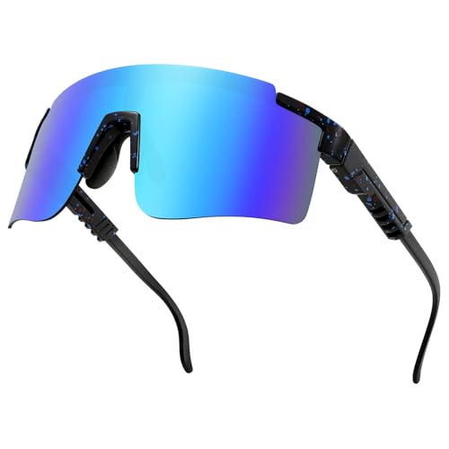 MALIDAK Mens Sports Sunglasses UV400 Protection Youth Baseball Sunglasses Men Womens for Softball Running Pickelball Football