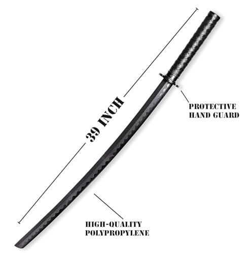 Image of FunMart Katana Bokken Practice Sword - 39 inch Polypropylene Training Sword for Martial Arts, Kendo, Cosplay - Without Sheath /Cover