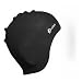 Shvim Swimming Cap For Long Hair With Ear Protect Pouch Design For Adults & Kids - Allergy Free Waterproof Durable Anti Rip Silicone Bathing Cap Hat - Bundle Combo With Noseclip + Ear Plugs (Black)