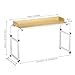 Overbed Table with Wheels, Over Bed Table Desk with Wheels Adjustable Height, Bed Desk Table W/Heavy Duty Metal Leg, Bed Trays for Eating and Laptops Wooden Color