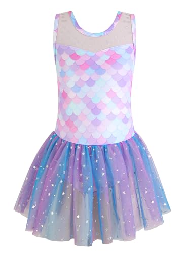 EQSJIU Justaucorps ballet avec tutu fille danse gym, sirène 2-3T