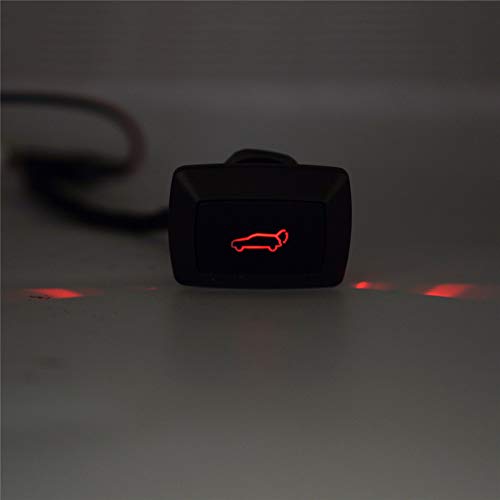 Gzcrdz Car Trunk Lid Electric Unlock Push Button Dc 12V For General-Purpose Type Vehicle,Tailgate Switch With Red Led Light,Can Open/Close The Rear Luggage Door,Installation Easy (Black) #TOP2