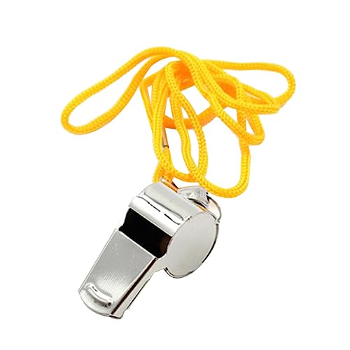Silbatos deportivos de acero inoxidable 5 piezas con cordones miniatura 1