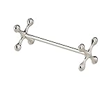 EDZARD 6er Set Messerbank Kreuz (L 7 cm) in silber - Halter, Ablage für Besteck, Messer, Gabel, Essstäbchen - Messerhalter fürs Dinner - edel Küchen Deko Artikel für den Tisch