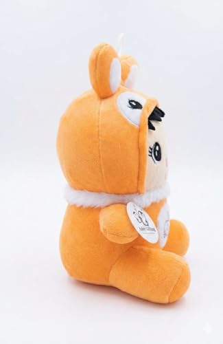 Image of Cute Baby Girl Soft Toy 30 cm Plush Doll for Kids & Toddlers | Adorable Huggable Stuffed Toy for Girls | Birthday Return Gift, Nursery Decor, Bedtime Cuddling & Travel Companion (Orange)