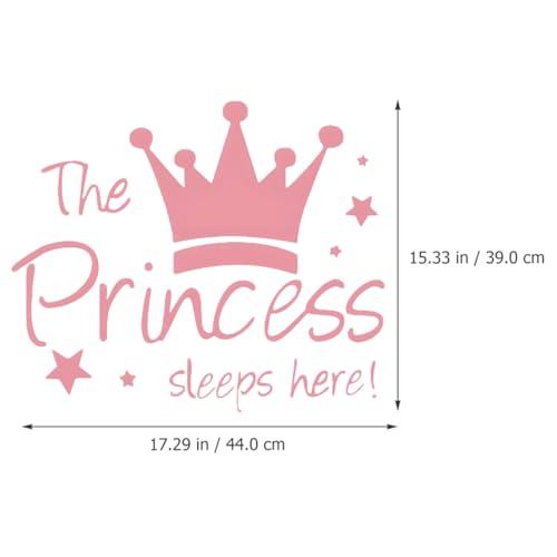Vinilo Decorativo Corona Princesa Rosa Para Pared miniatura 2