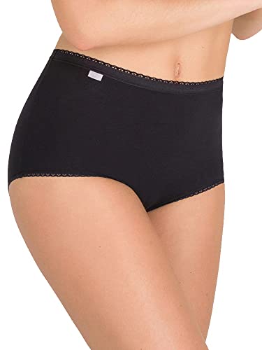 Playtex Femme Coton Stretch x3 Culotte, Noir, M