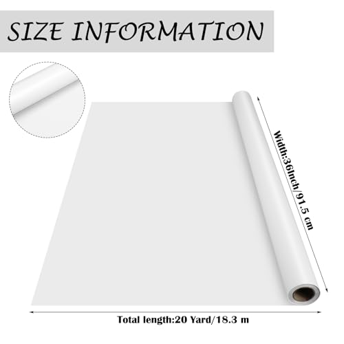 Ctosree 36 Inch x 20 Yards 1000H Design Vellum Roll Architectural Vellum Paper White Translucent Drafting Paper Roll for Drawing Sketching Architecture Building