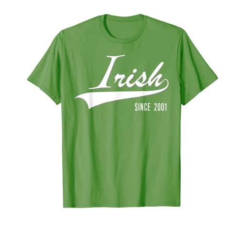 21st Birthday Gift Irish since 2001 21 years born in Ireland Camiseta