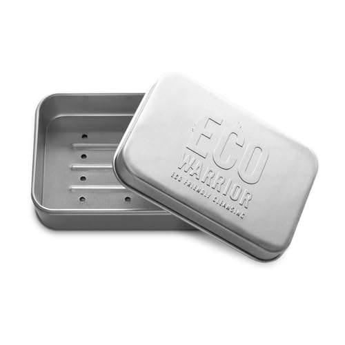 Eco Warrior Bar Soap Storage Tin | Sturdy Reusable Tin for 100g Soap Bars | Eco-Friendly Plastic-Free Perfect for Home Gym or Travel