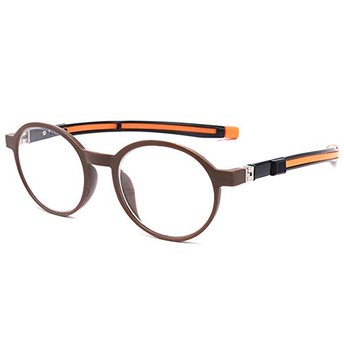 HLILY Lunettes De Lecture Ultra-légères Cadre Magnétique Télescopique TR Accrocher Cou Lunettes De Vue Lecture Loupe Ovale Vintage Cover
