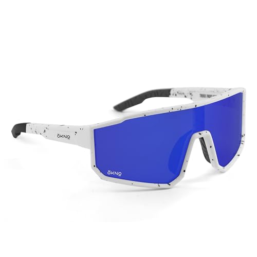 Image of OKNO Eyewearlabs Sunglasses For Men & Women | Polarized Sports Over-Sized Unilens Wrap-Around Branded Stylish Spectacles | 100% UV Protection Shades | Cricket Sports Cycling Driving Trekking & More