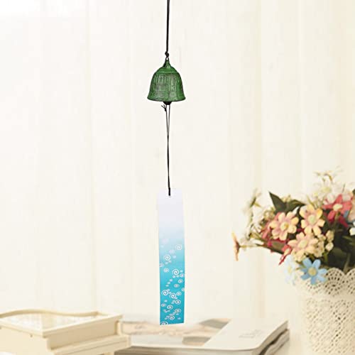 Campanelli Eolici in Metallo in Ghisa Ciondolo con Decorazione in Ferro Battuto con Orologio Antico