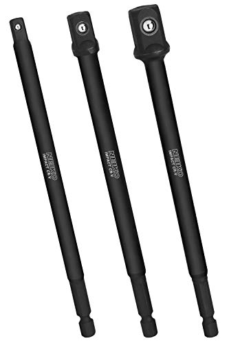 Neiko 00228A Socket Adapter Extension Set, 3Piece | 1/4, 3/8/ 1/2" Impact Drive