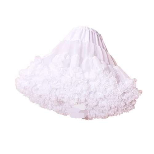 GIYXHU Falda tutú Estilo Lolita con Enagua Floral, Falda cancán abullonada Crinolina Interior y polisón for Cosplay, Ideal for Vestidos de Novia Mujer para Mujer