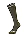 SEALSKINZ | Worstead | Unisex Waterproof Cold Weather Mid Length Merino Wool Lined Socks | Outdoor | Hiking | Releases Heat and Moisture | L - Olive Green