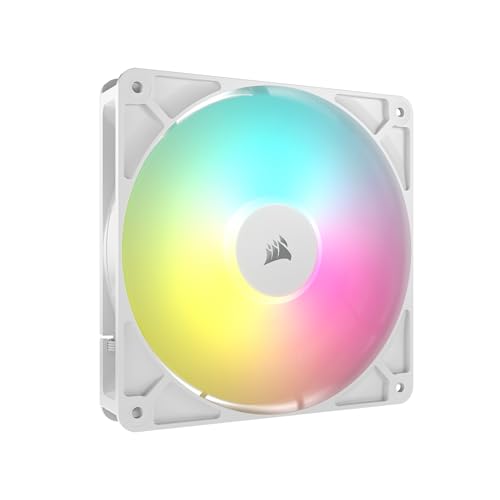 Image of CORSAIR RS140 ARGB 140mm PWM Fan - Daisy-Chain Connection - Low-Noise - Magnetic Dome Bearing - Single Pack - White