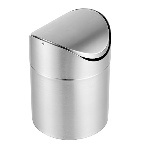 Caneca de basura mini rectangular acero inoxidable 0.4 gal miniatura 2