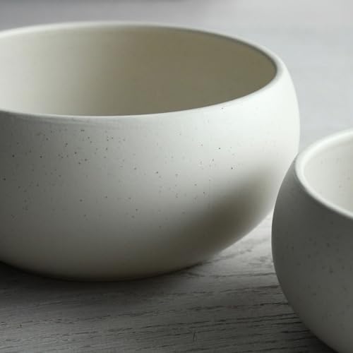 hej.mo Design Hundenapf Keramik | Creme | 20 cm Durchmesser & 1,8 L Volumen | robuster Fressnapf in stilvollem Design | spülmaschinenfest | Kratz- & bissfest | Futternapf für mittlere & große Hunde