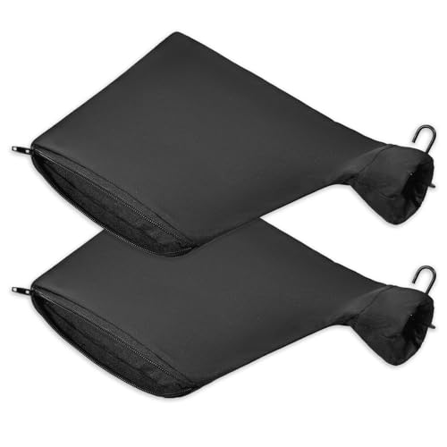 2Pcs Dust Bag for Miter Saw Black Dust Collector with Zipper Adjustable Bracket and Wired Stand Dust Bag for 255 Model Belt Sander Parts Diagonal Saw Miter Saw Accessories