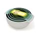 Joseph Joseph 40085 Nest 9 Nesting Bowls Set with Mixing Bowls Measuring Cups Sieve Colander, 9-Piece, Blue