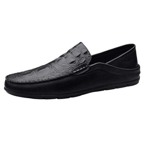 Mens Slip On Loafers Round Toe Flat Heel Comfortable Simple Classic Prom Wedding Casual Shoes Lightweight