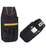 Werkzeugtasche,Werkzeug Organizer, Praktischer Werkzeughalter mit großen und kleinen Taschen Robust Werkzeugbeutel für Elektriker, seitliche Gürteltasche mit Metall-Gürtelclip