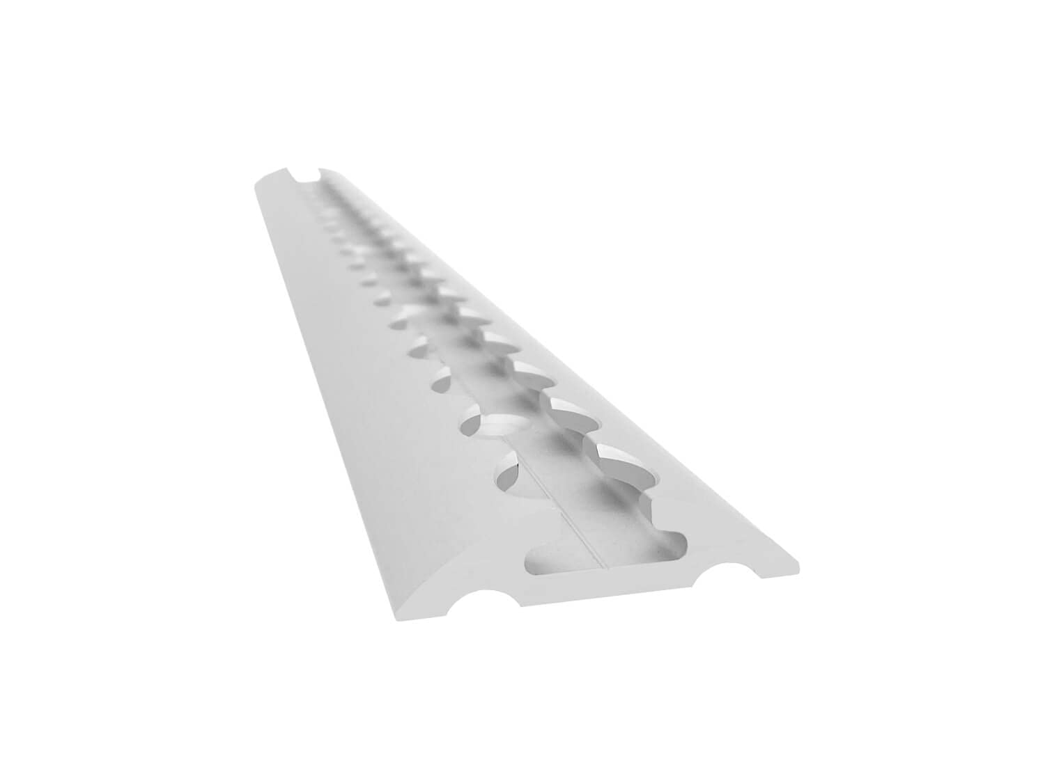 Airlineschiene halbrund, gebohrt, 50 x 11,5 mm, 500 mm, 4er Set | Zurrschiene | 50 cm | kompatibel mit Fittingen | Silber eloxiert | für Transporter, Wohnwagen, Sprinter | 0,5 m