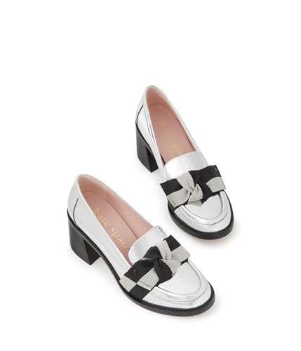 kate spade new york Women's Metallic Leandra Loafer Pumps, Silver, 74