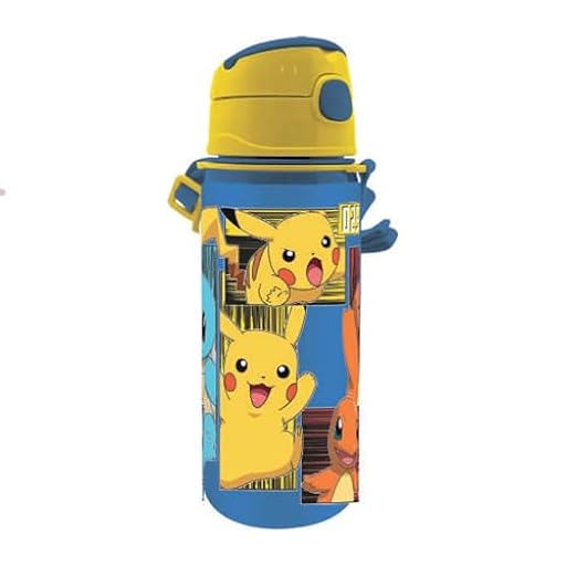 Kids Licensing - Botella de Agua Niños y Niñas - Cantimplora de Aluminio con Asa y Cierre de Clic, Libre de BPA y Toxinas, 600 ml, Diseños Infantiles | Ya disponible en tu tienda friki favorita! En mundofriki.es!