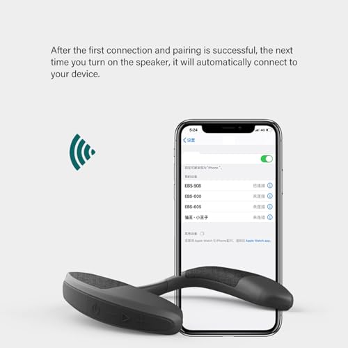 Haut-parleurs sans fil portables tour de cou étanches Bluetooth 5.0 - 4