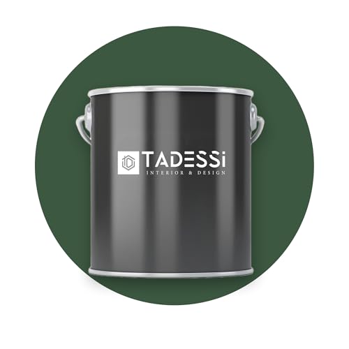 TADESSI Wall Select Wandfarbe Grün - Tannengrün - abwaschbare Innenfarbe matt - Dispersionsfarbe - Geruchsarm und Lösemittelfrei - 1 Liter Gebinde