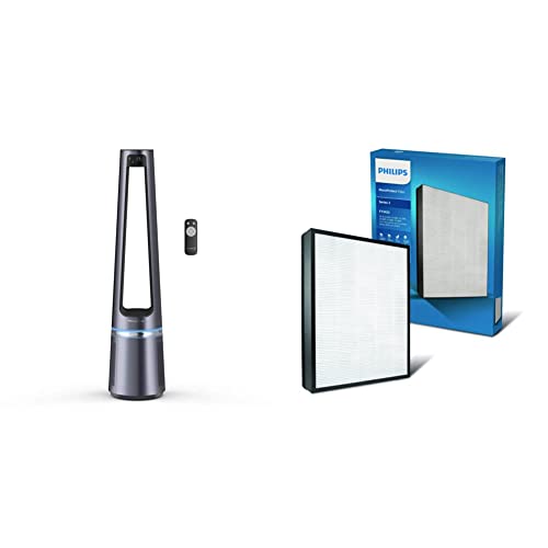 Rowenta Eclipse Purificateur ventilateur 2 en 1, Purification efficace, Rafraîchissement intense & Philips Séries 2000 Filtre NanoProtect - Filtre de Rechange pour Purificateur d'Air, 24 Mois