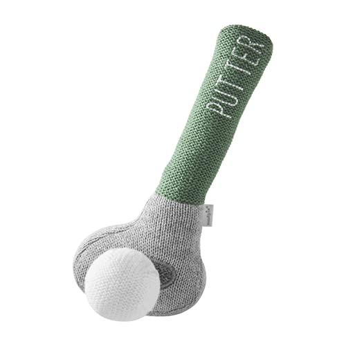 Image of Mud Pie Children's Goft Knit Rattle, Green Putter Club