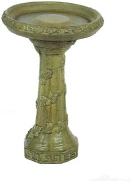 Winding Ivy Birdbath- 27" Tall x 18" Dia- Pine Moss