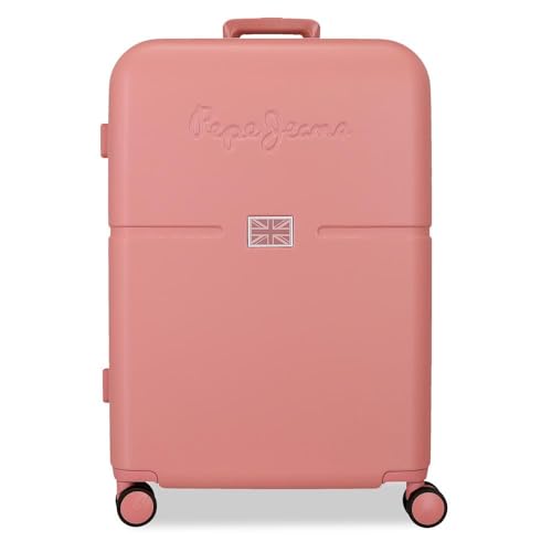 Valise moyenne Pepe Jeans Accent beige 70 cm | Bagage rigide élégant