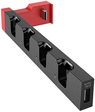 Skywin Joycon Charging Dock- Switch Joycon Charger for 4 Pieces Joycon Controller - No Extra Cord Needed, Plugs Into Dock Base for Power Input Compatible with Nintendo Switch